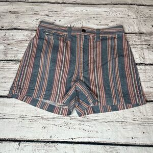 Madewell High Rise Striped Emmet Shorts Size 27